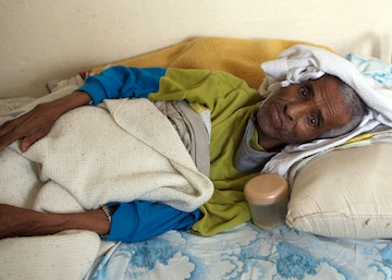 Patient in Ethiopia clinic.