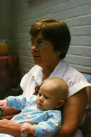 Joan with Avery, 1994.