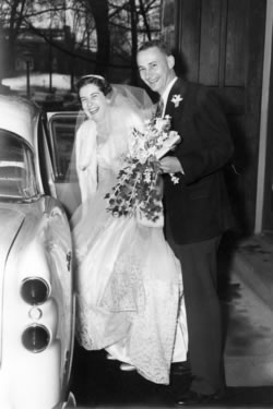 Joan and George, Wedding Escape, March 26, 1955.