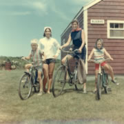 With Dee Parker, Kathy, Jim at Block Island, RI, 1963.
