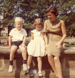 Joan, Jim and Kathy, Chevy Chase Circle, Washington, DC, c. 1964.