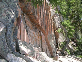 Perilous drop on Jim's Ninety-Nine 90 hike (The Canyons).