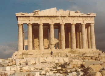 Parthenon, Acropolis, Athens, Greece, 01/1979.