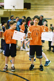 Geosh and Nathan show the gold.