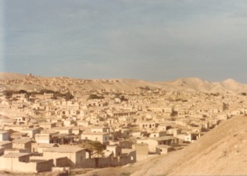 Abandoned refugee camp, near Jericho, Israel (West Bank), 01/1979.