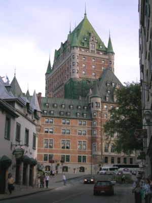 The heart of Vieux Quebec, the Chateau Frontenac.